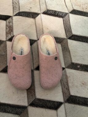 Birkenstock Zermatt Scuff Slipper Clogs Shoes Shearling Lining 34